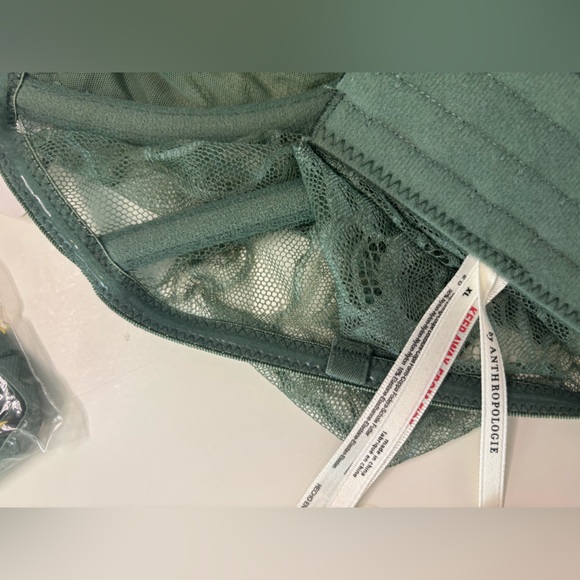 ANTHROPOLOGIE NWT TEIL GREEN LACE STRAPLESS ADJUSTABLE CORSET BRALETTE SZ XL - Picture 9 of 9